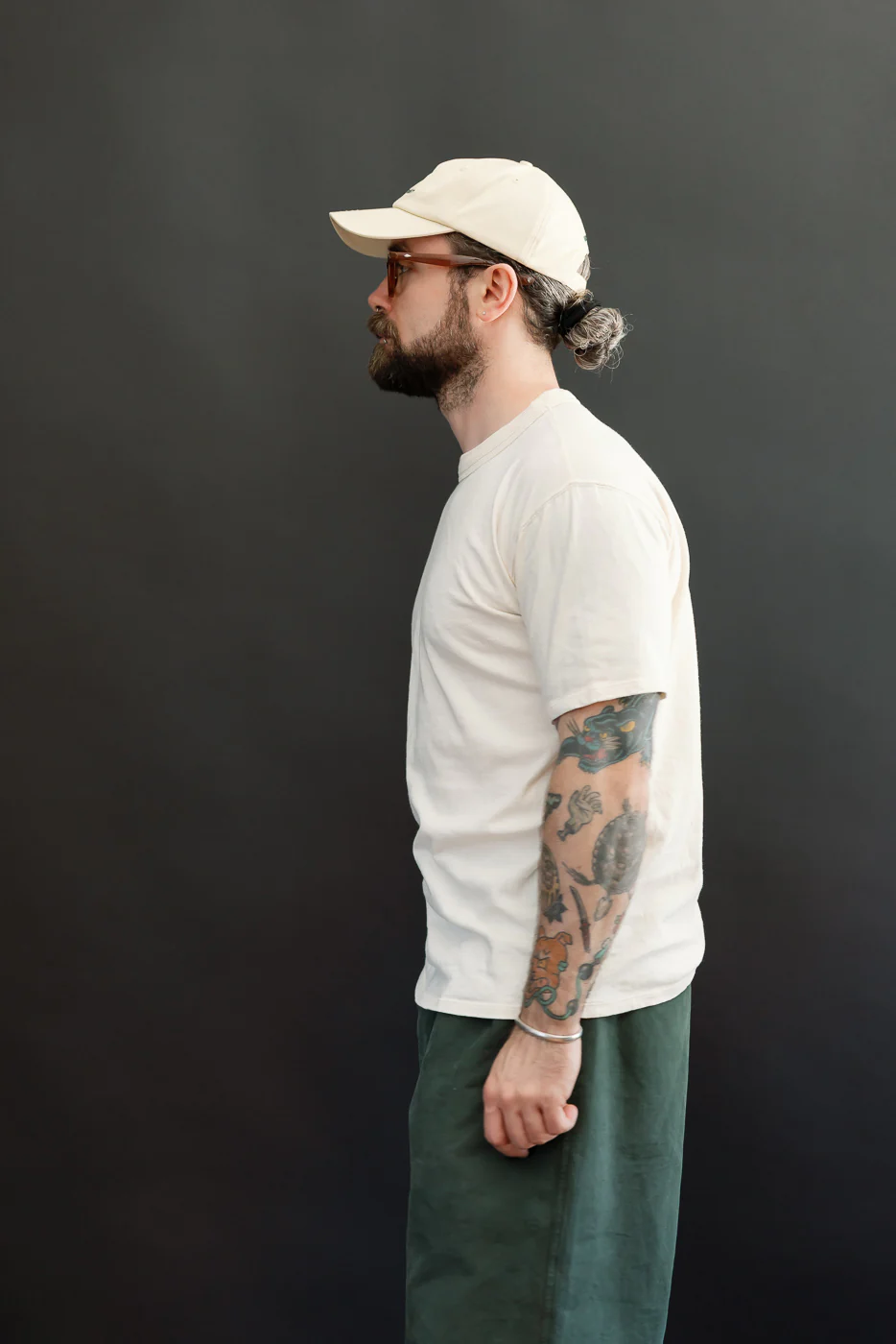 LRC1127 - Loopwheel Double Binder S/S Crewneck Tee - Ivory - Image 12