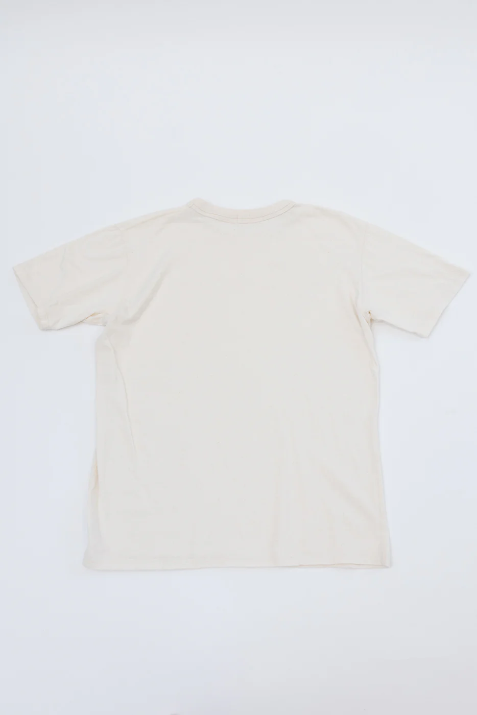LRC1127 - Loopwheel Double Binder S/S Crewneck Tee - Ivory - Image 4