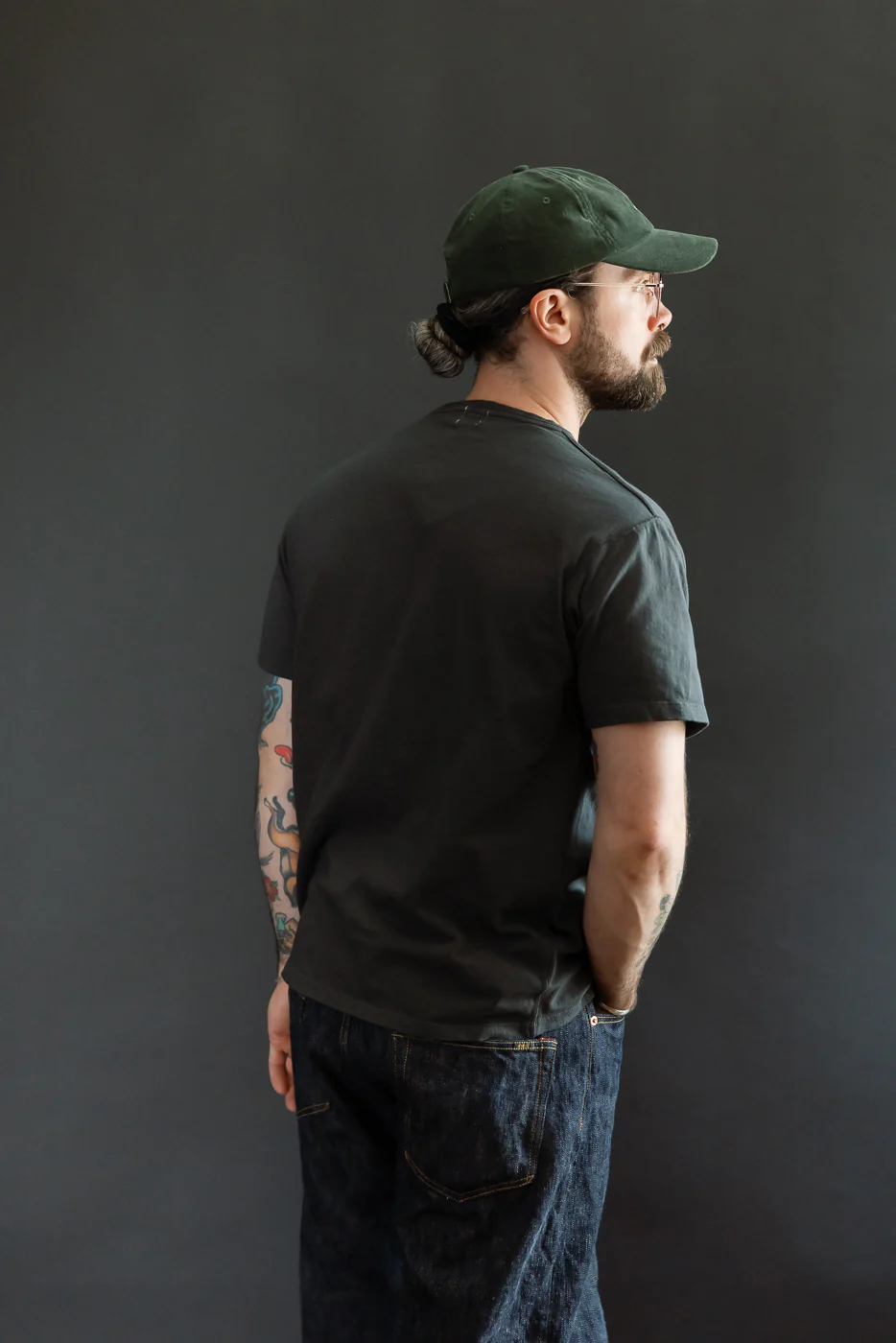LRC1128 - Shoulder Taped S/S Crewneck Tee - Antique Black - Image 11