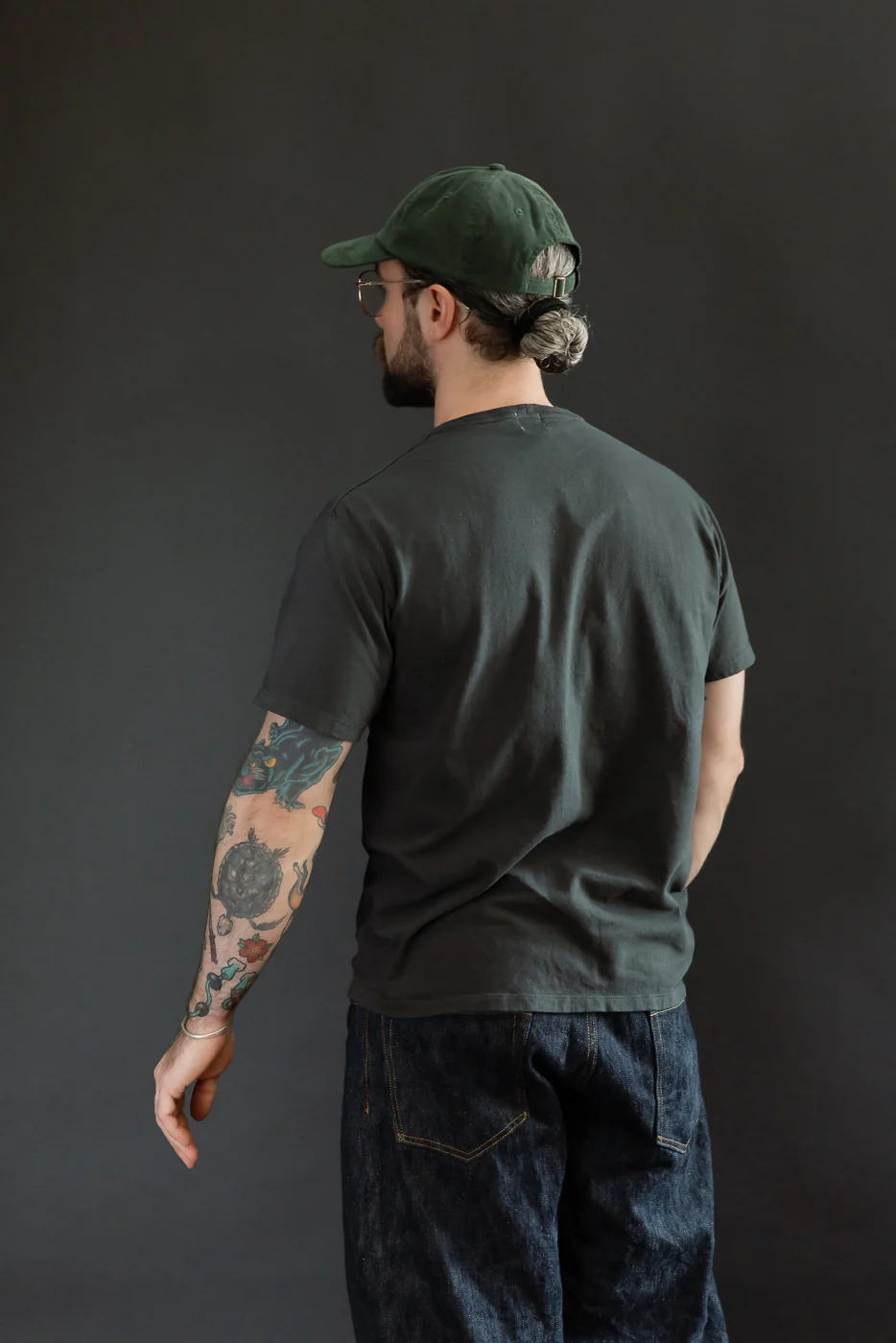 LRC1128 - Shoulder Taped S/S Crewneck Tee - Antique Black - Image 12