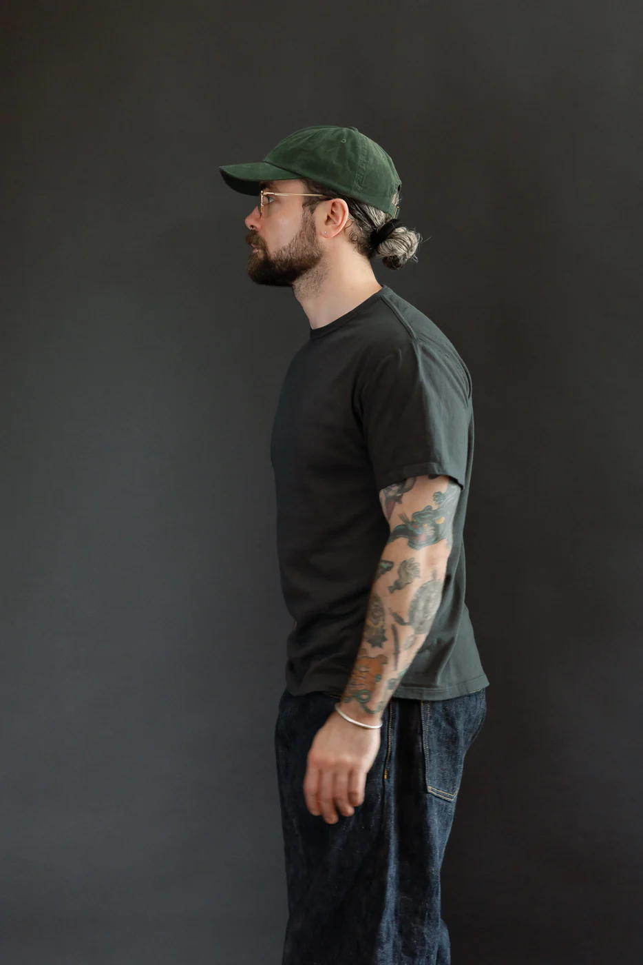 LRC1128 - Shoulder Taped S/S Crewneck Tee - Antique Black - Image 13