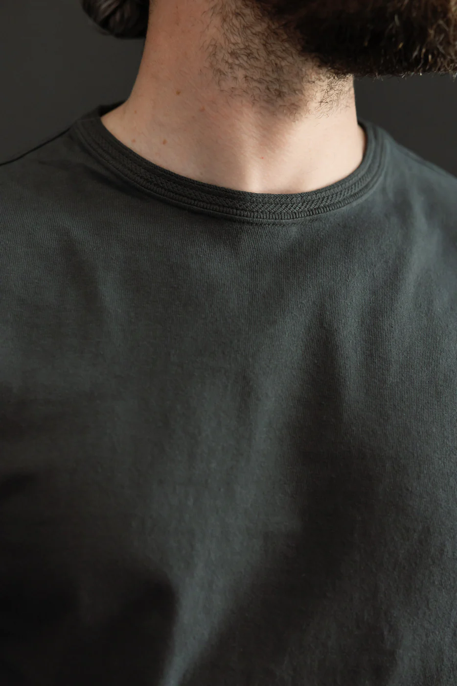LRC1128 - Shoulder Taped S/S Crewneck Tee - Antique Black - Image 16
