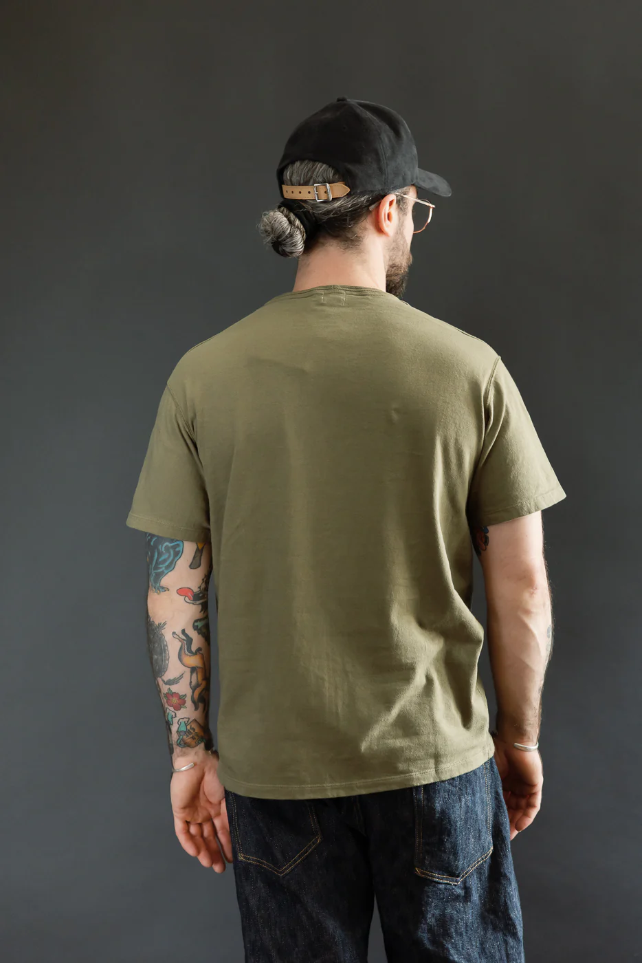 LRC1128 - Shoulder Taped S/S Crewneck Tee - Army Olive - Image 11