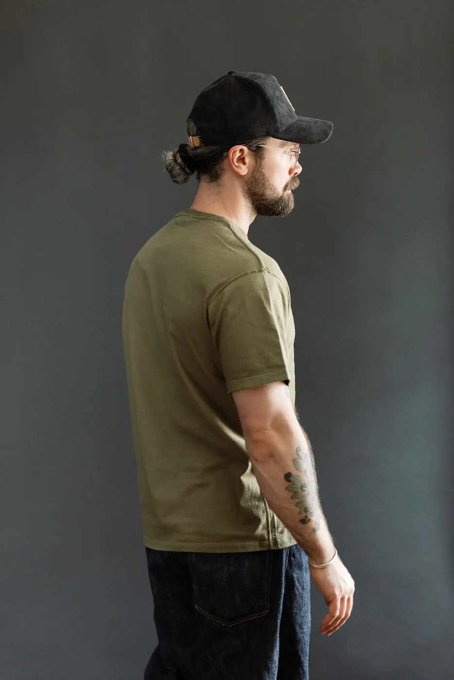 LRC1128 - Shoulder Taped S/S Crewneck Tee - Army Olive - Image 12