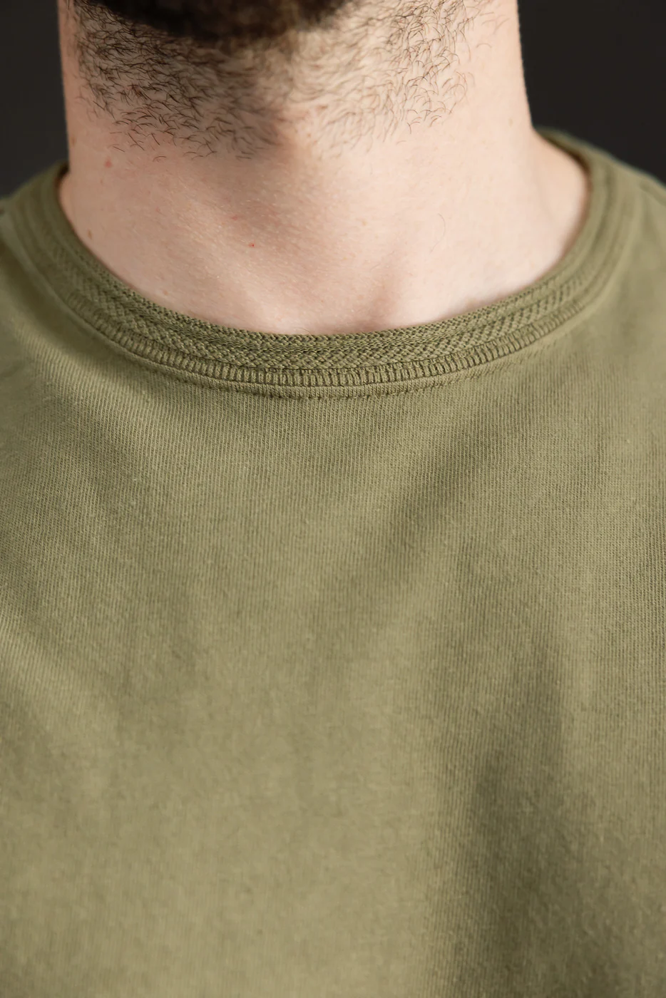 LRC1128 - Shoulder Taped S/S Crewneck Tee - Army Olive - Image 15