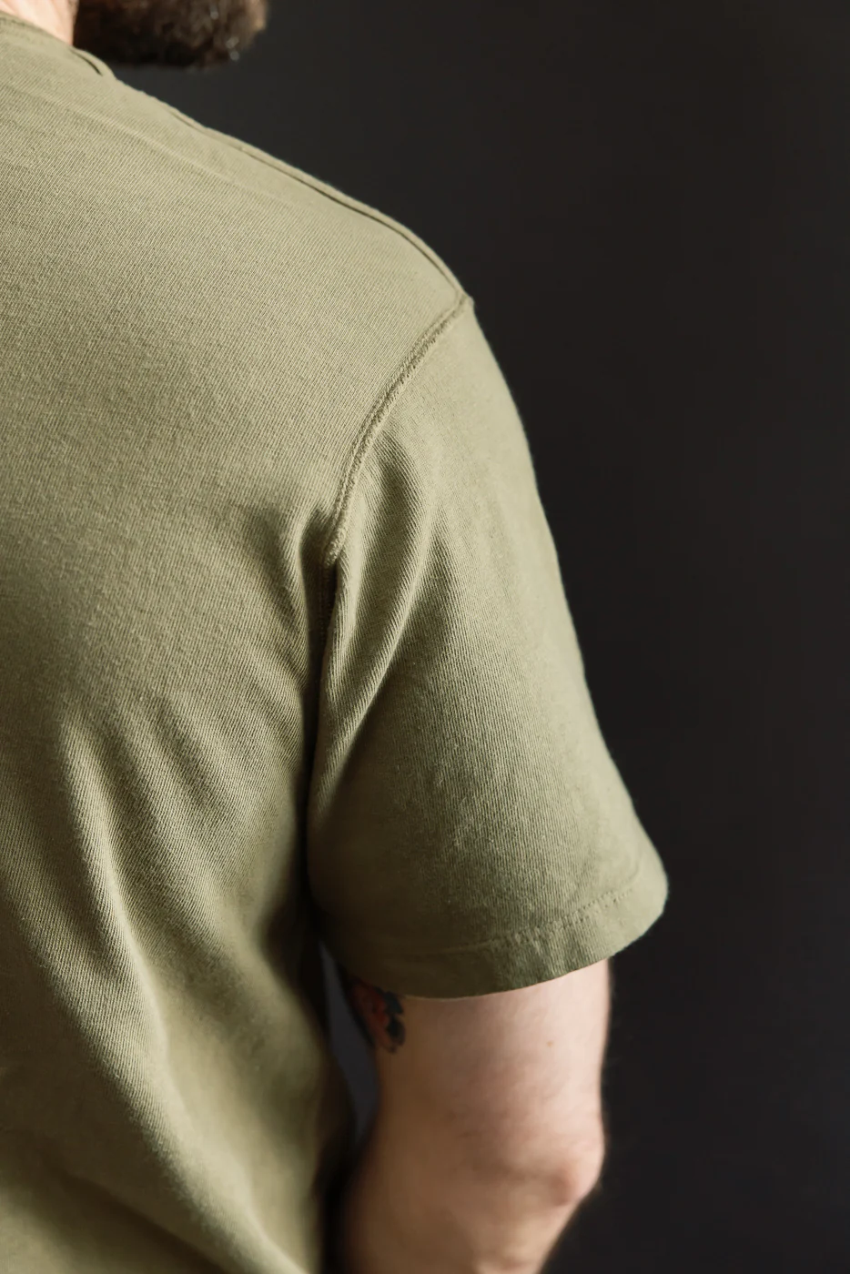 LRC1128 - Shoulder Taped S/S Crewneck Tee - Army Olive - Image 18
