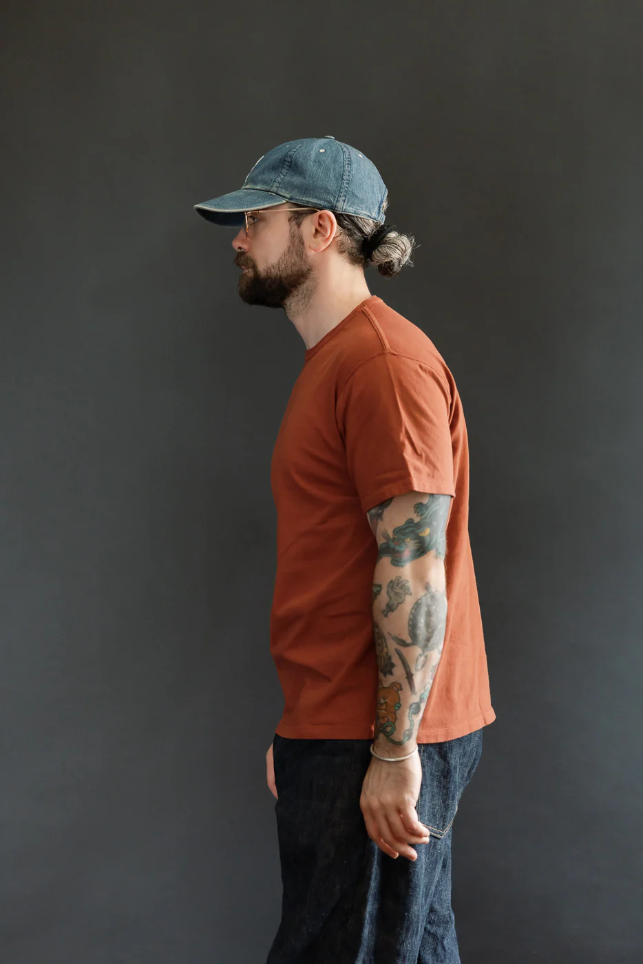 LRC1128 - Shoulder Taped S/S Crewneck Tee - Burgundy - Image 12