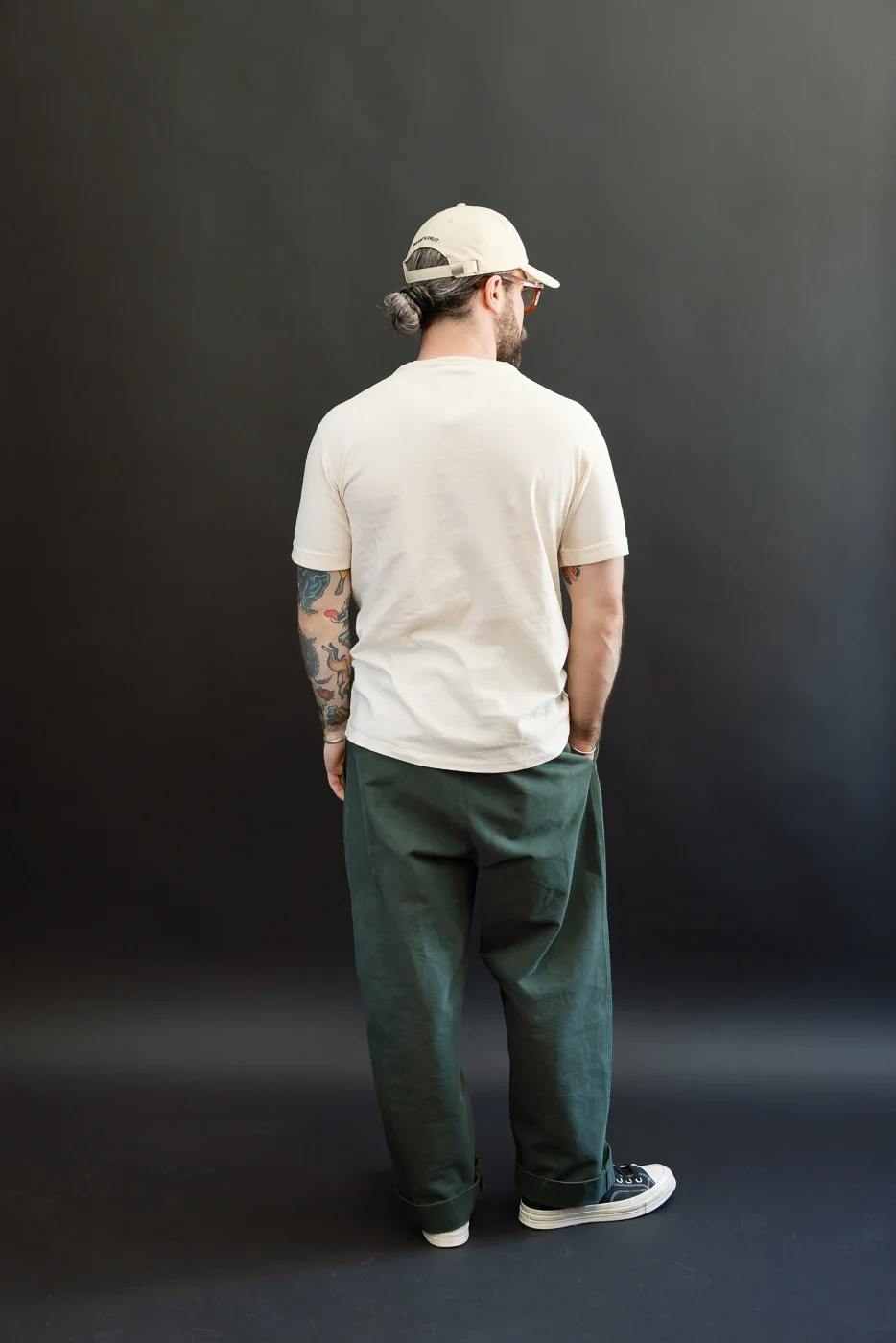LRC1130 - Loopwheel Ribbed S/S Cuff Crew - Ivory - Image 7