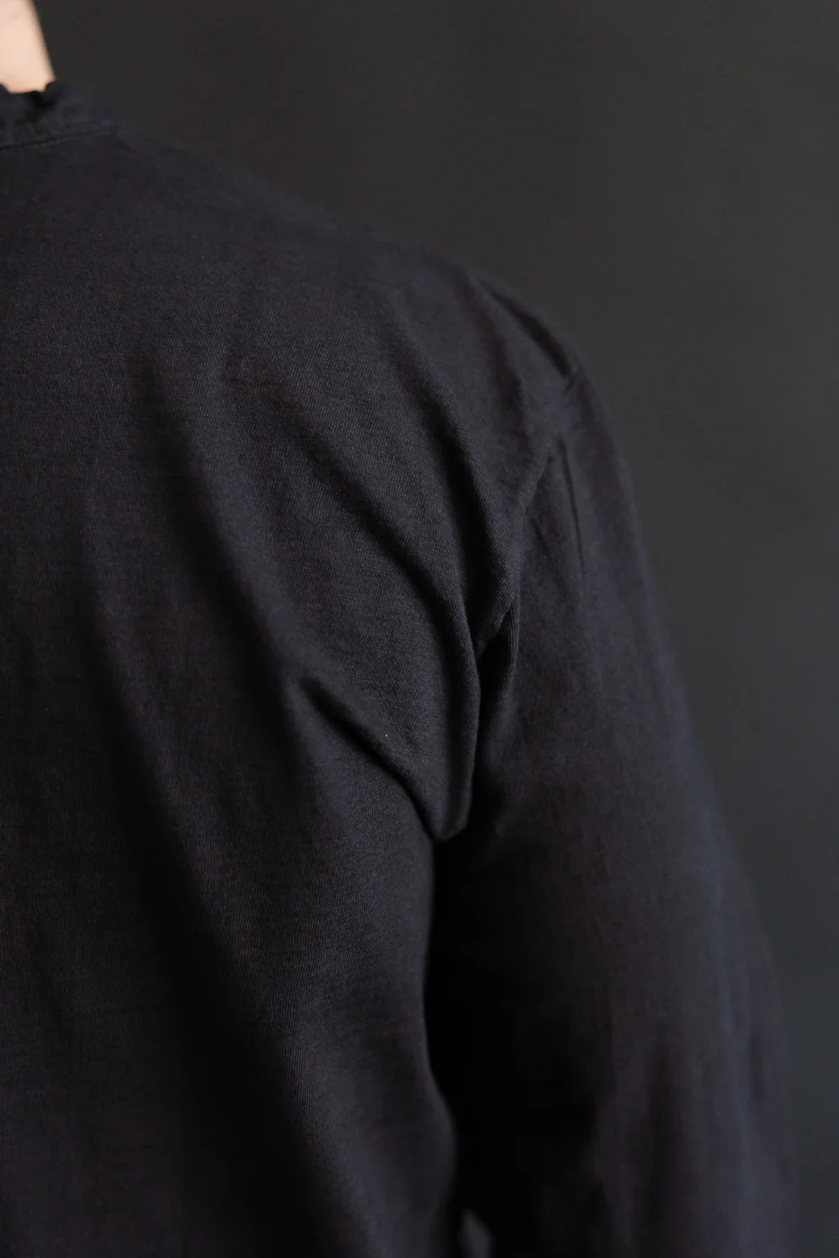 LS-5011-IDBK - Jersey Crew Neck Long Sleeve T-shirt - Black Indigo - Image 19