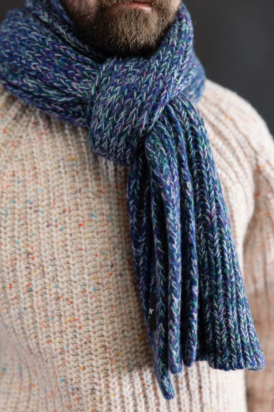 Marled Fantasies Scarf - Diesel Mix - Image 8