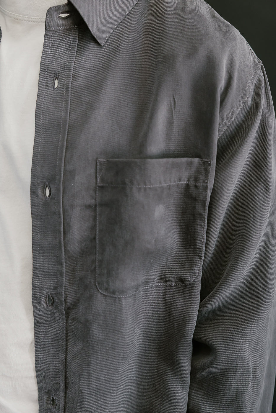 Mechanic Shirt Lyocell - Charcoal - Image 18