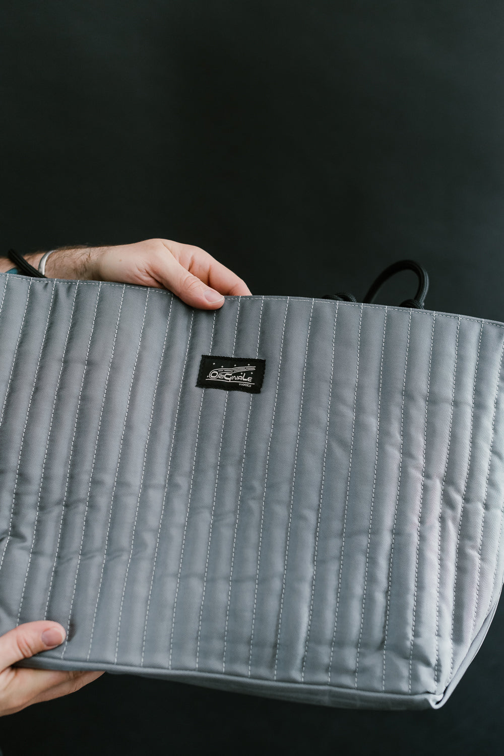 OGL-ORI-MILLIE-CARALL-SIL - OGL Originale Tech Material Millie Carry-All Tote Bag - Silver - Image 12