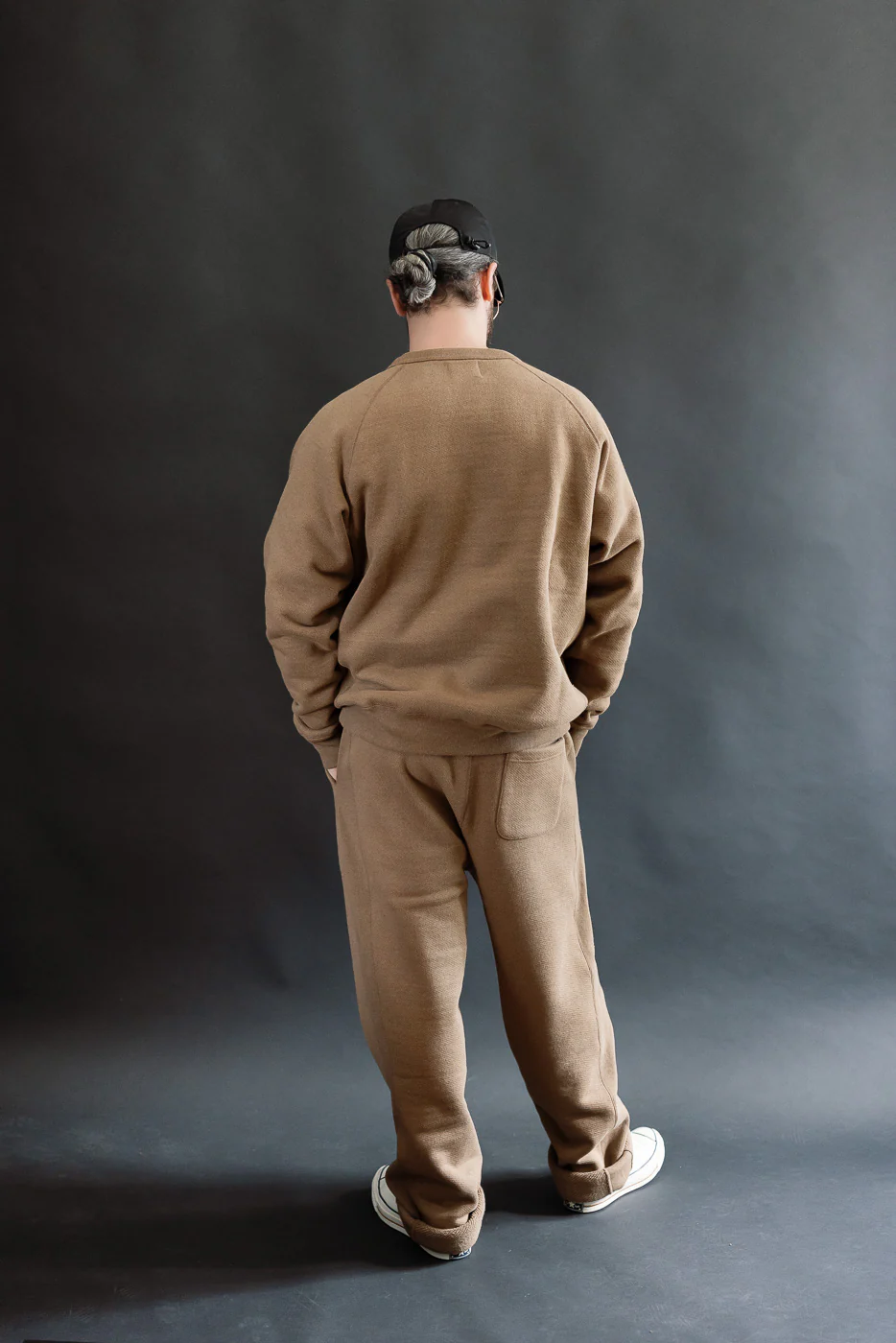 Pullover Crewneck - Iron Mordant Double Heavyweight French Terry Foxfibre® - Coyote 80 - Image 7