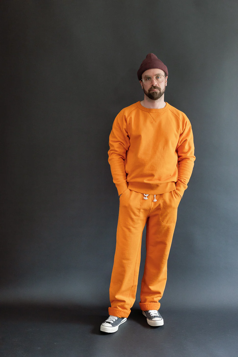 Pullover Crewneck - Super Looper French Terry - Orange - Image 5
