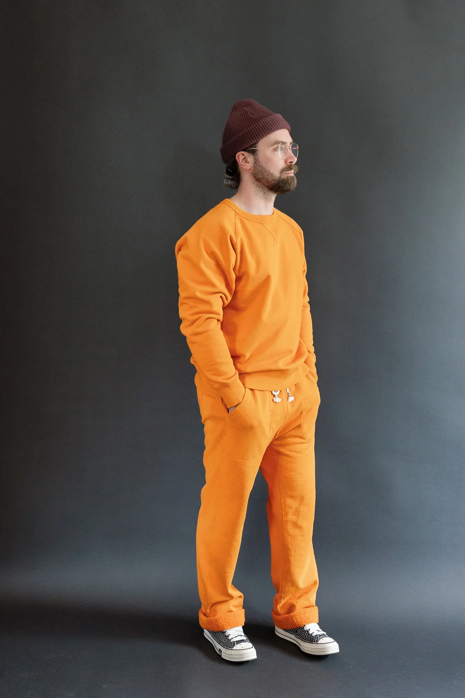 Pullover Crewneck - Super Looper French Terry - Orange - Image 6