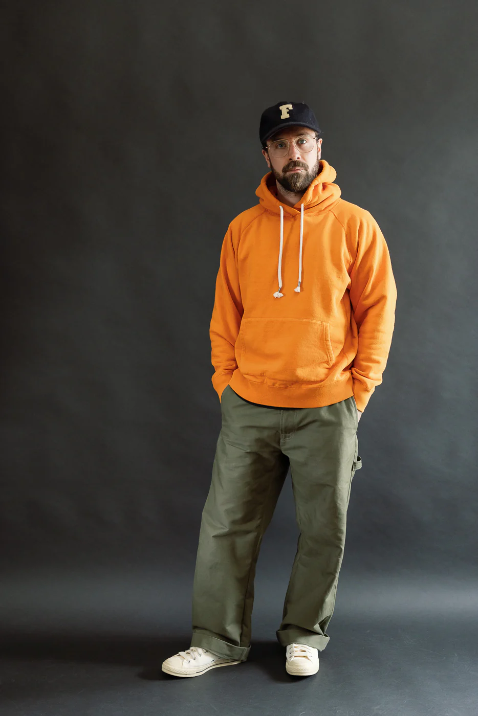 Pullover Hoodie - Super Looper French Terry - Orange - Image 6