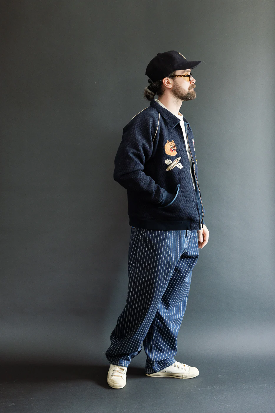 Quilted Sukajan Jacket - Indigo - Image 17