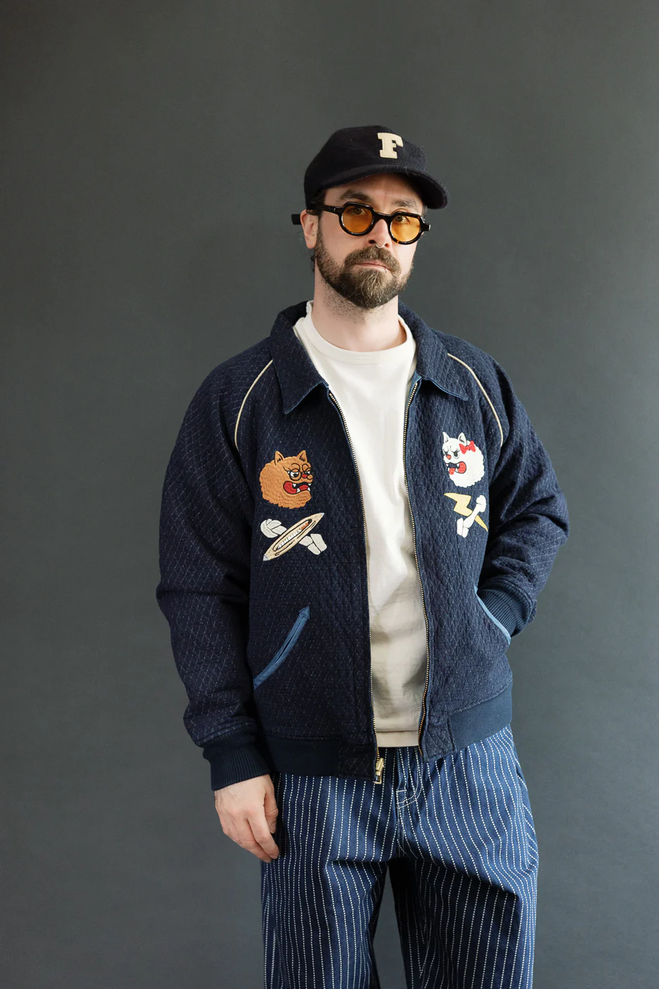 Quilted Sukajan Jacket - Indigo - Image 24