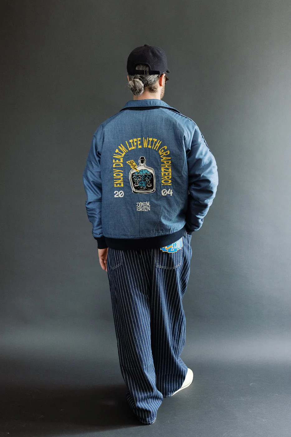 Quilted Sukajan Jacket - Indigo - Image 42