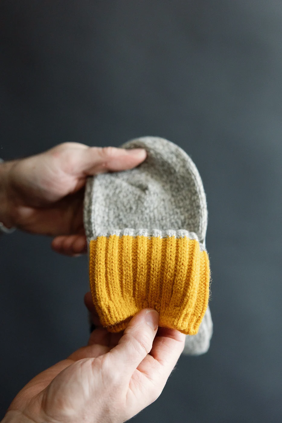 R1536 - Merino Wool Rug Socks - Yellow - Image 3