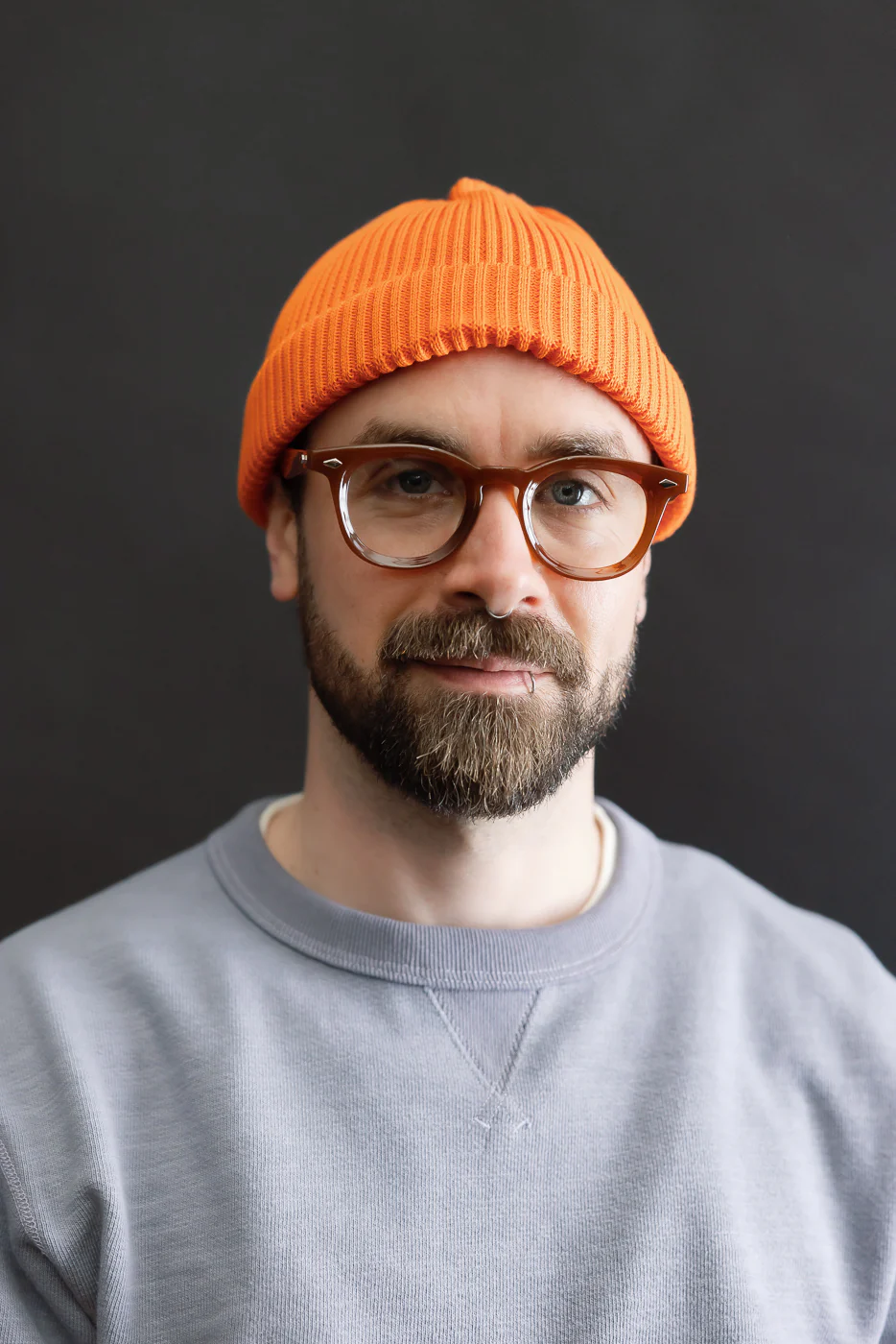 R5021 - Cotton Roll-Up Beanie - Orange - Image 2