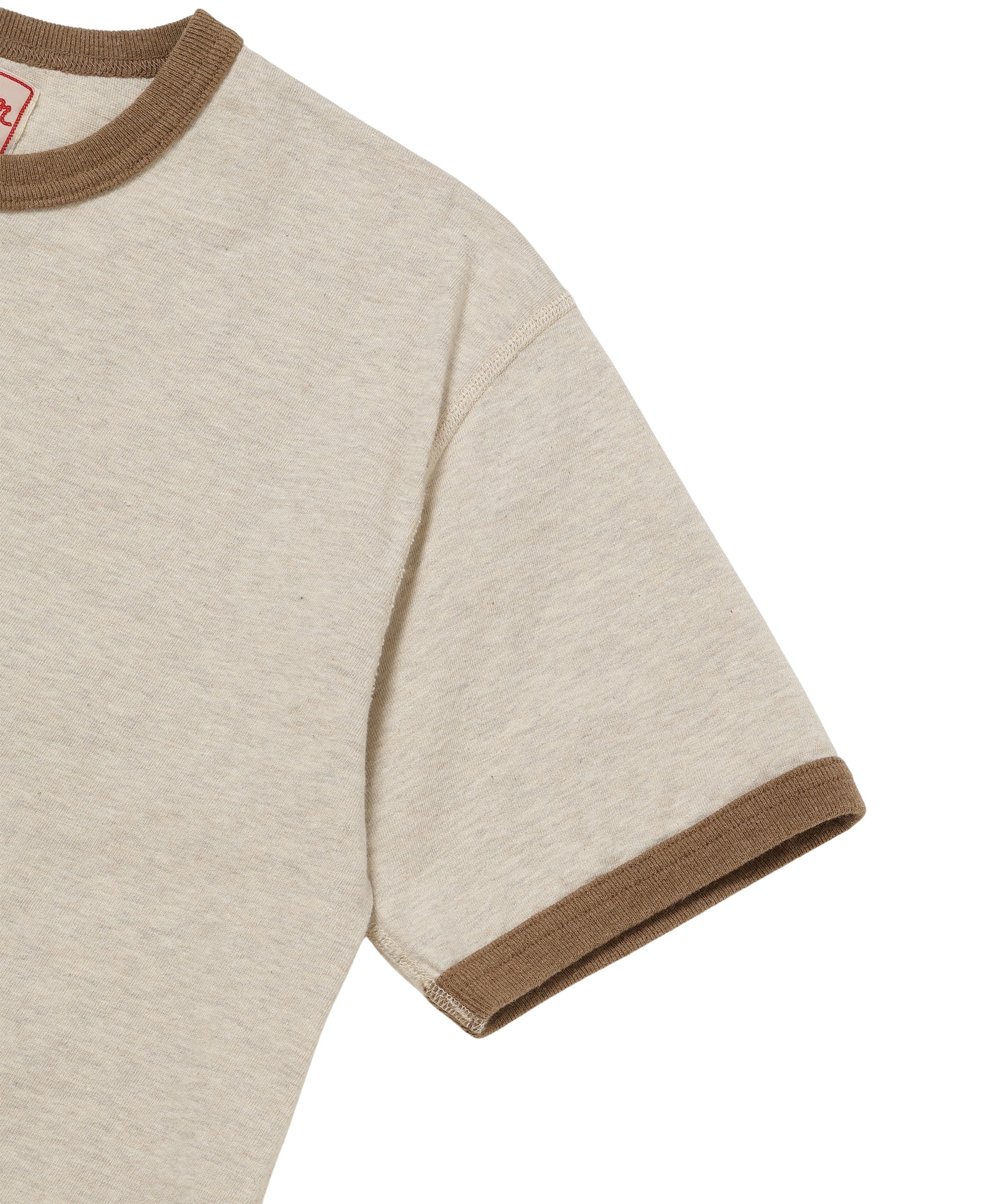 Recycled Cotton Foxfibre® Ringer T - Stone - Image 3