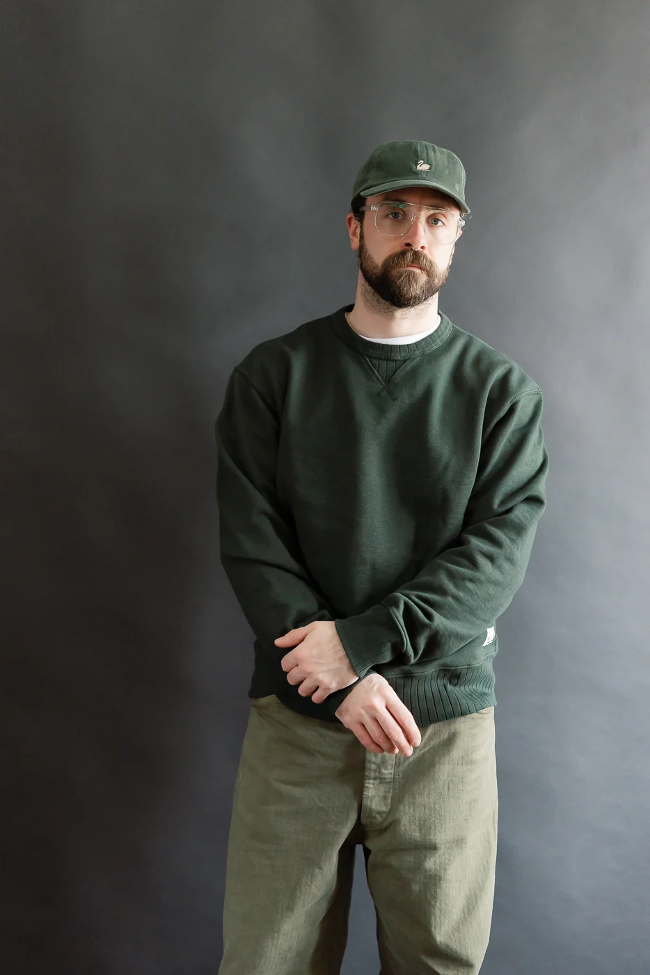 RFC01.401 - Textured Heavyweight Rugged Fleece Cotton Sweatshirt - Forest - Image 13