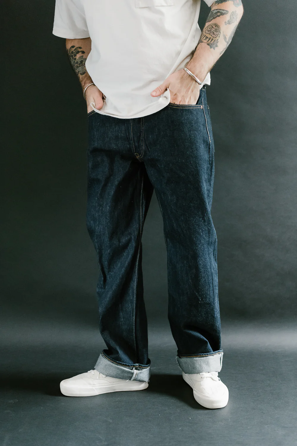 SD-801S - 15oz Selvedge Jeans Regular Straight - Natural Indigo O/W - Image 16