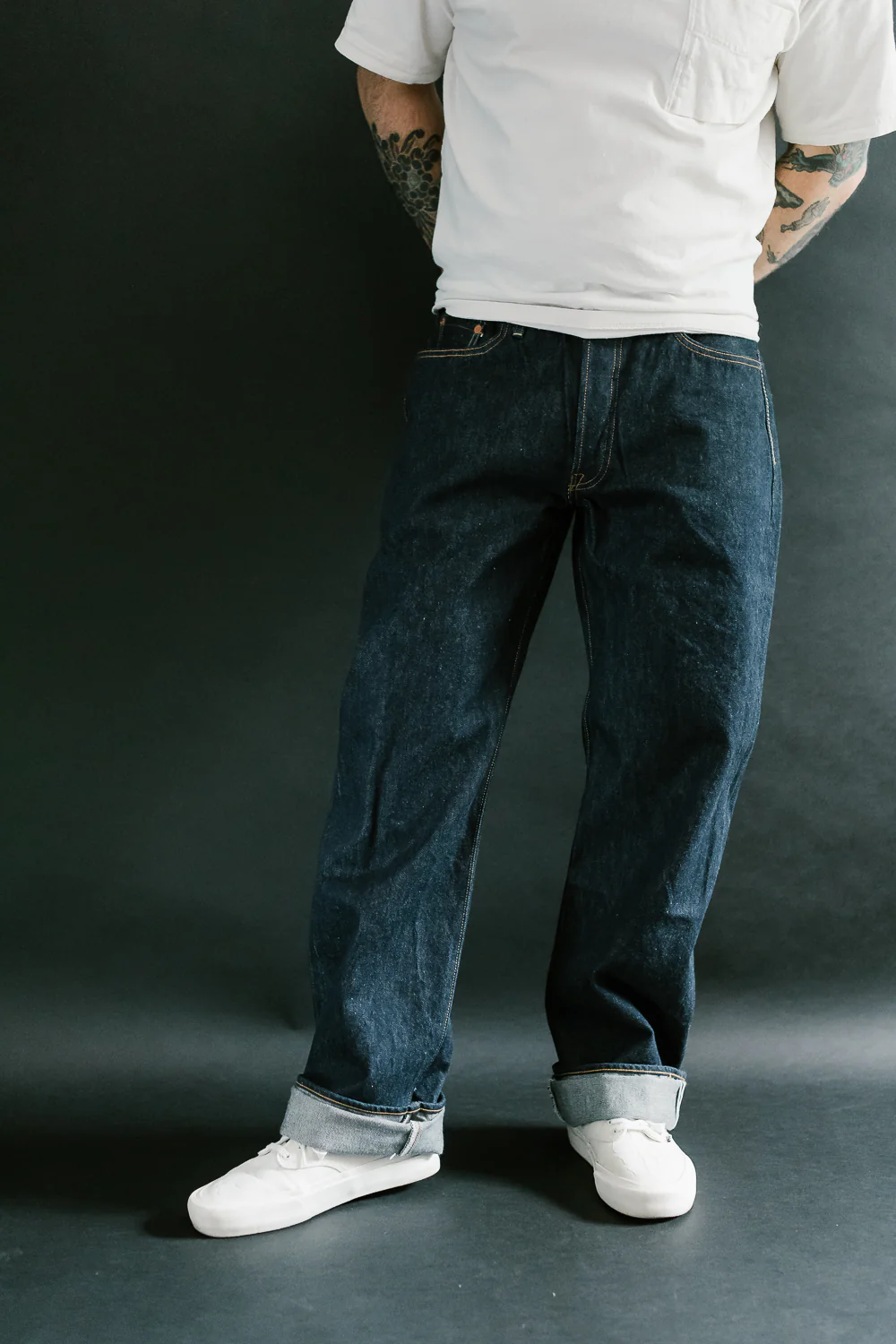 SD-801S - 15oz Selvedge Jeans Regular Straight - Natural Indigo O/W - Image 17