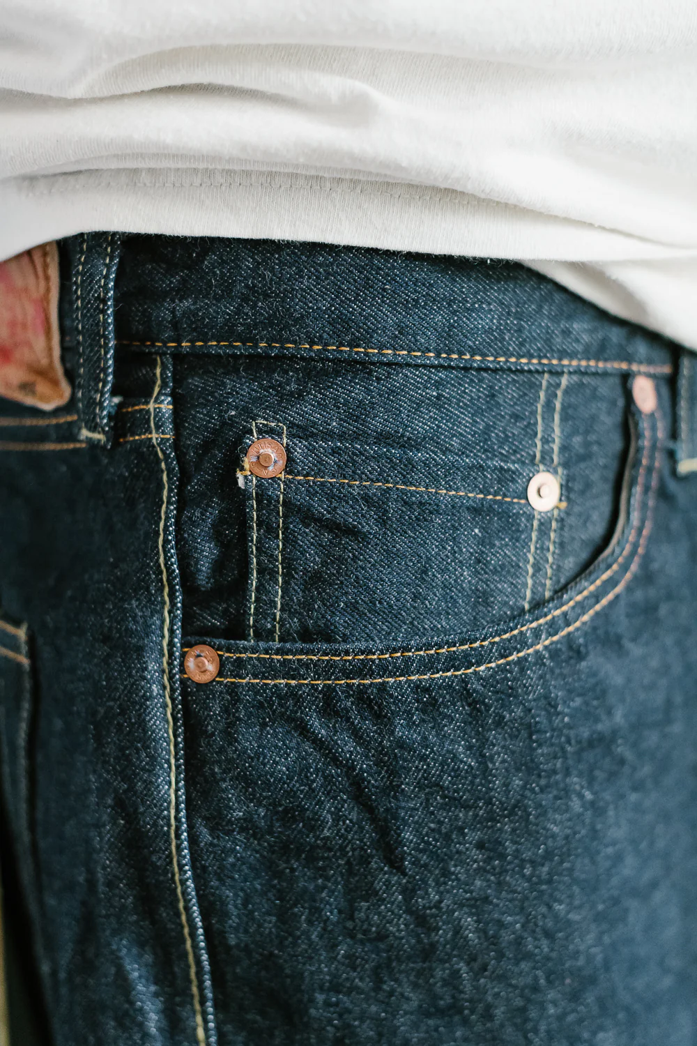 SD-801S - 15oz Selvedge Jeans Regular Straight - Natural Indigo O/W - Image 19
