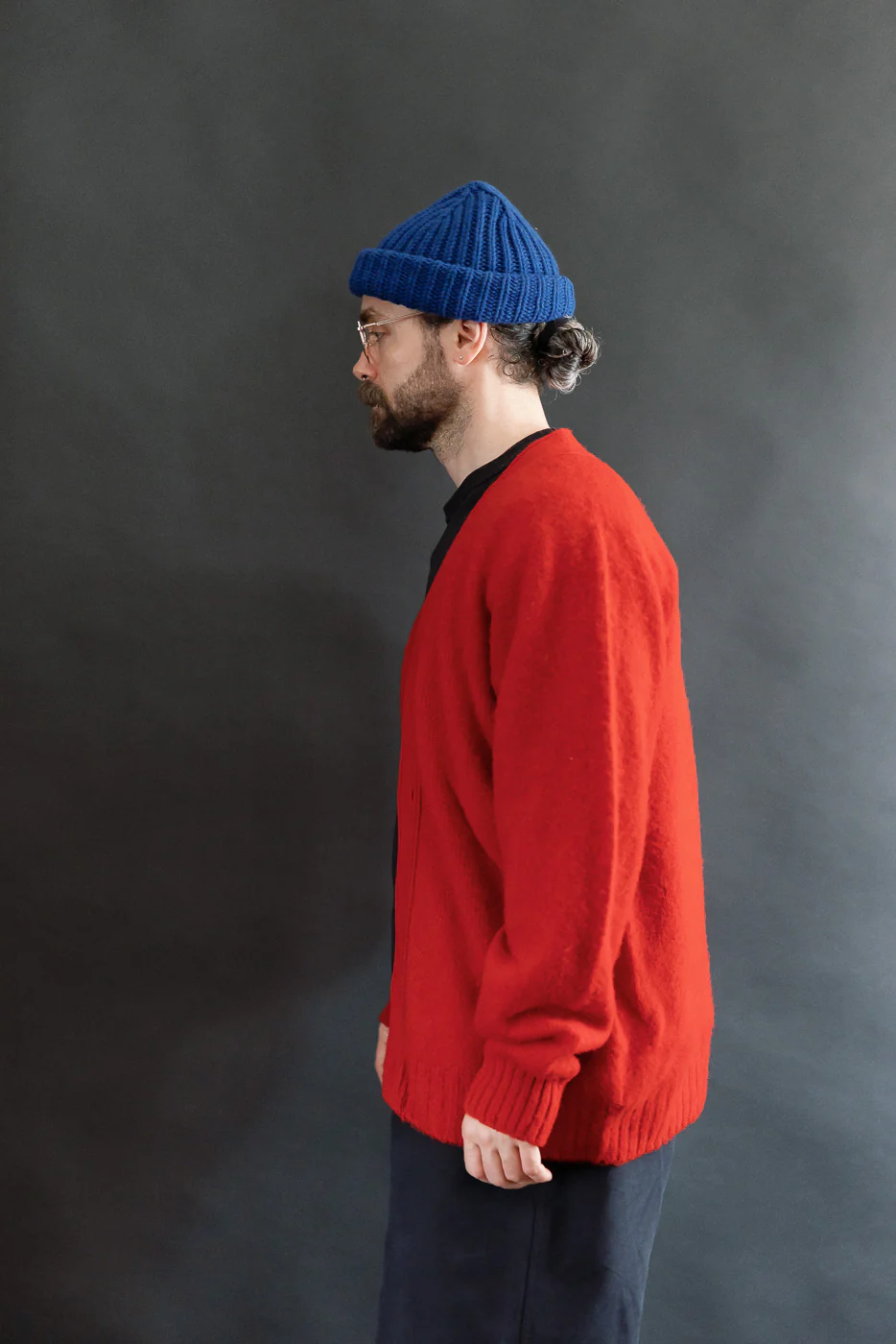 Shaggy Bear Cardigan - Flaming Red - Image 13