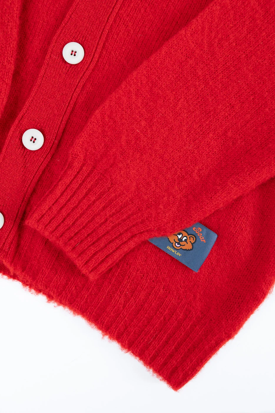 Shaggy Bear Cardigan - Flaming Red - Image 4