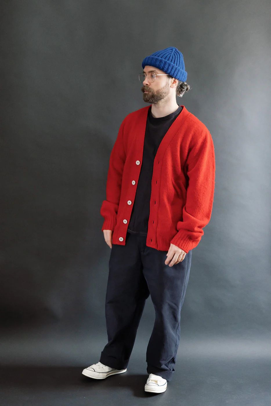 Shaggy Bear Cardigan - Flaming Red - Image 7