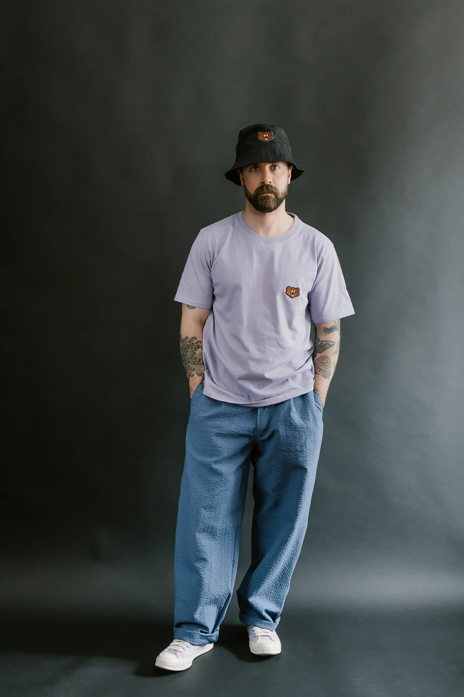 Shaggy Bear T-Shirt - Violet Dreams - Image 6