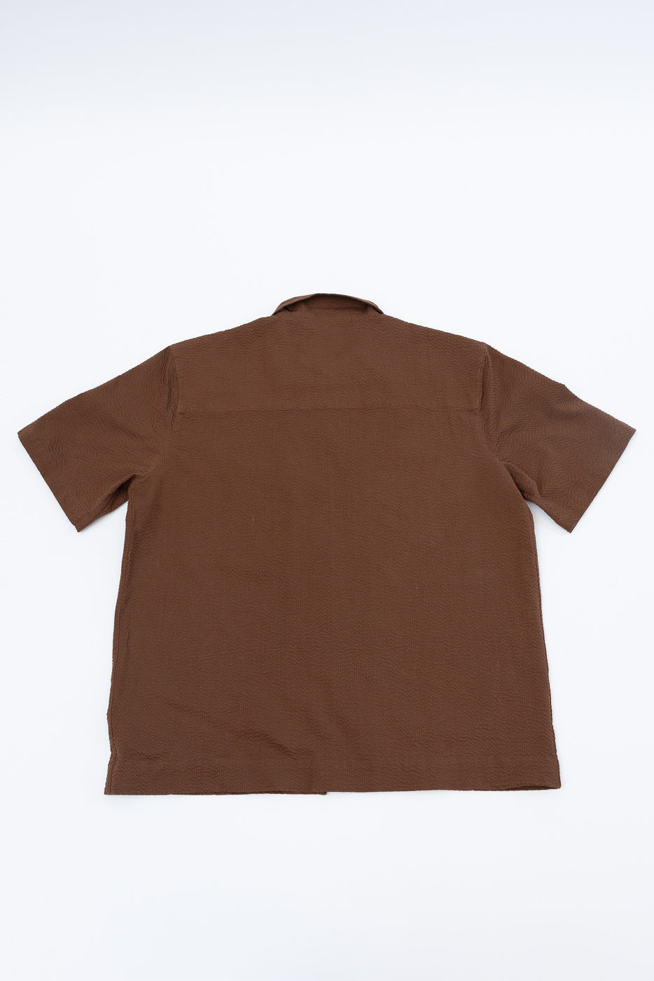 Short Sleeve Loop Shirt - Cinnamon Seersucker - Image 6