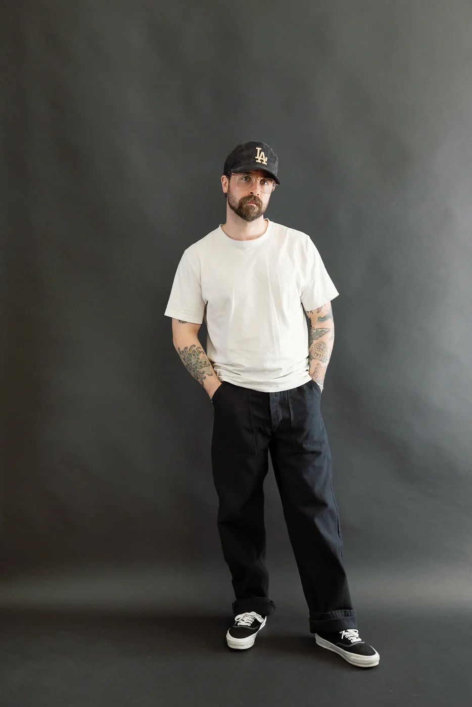 SJ52BK - Back Satin Selvedge Baker Pants - Black - Image 7