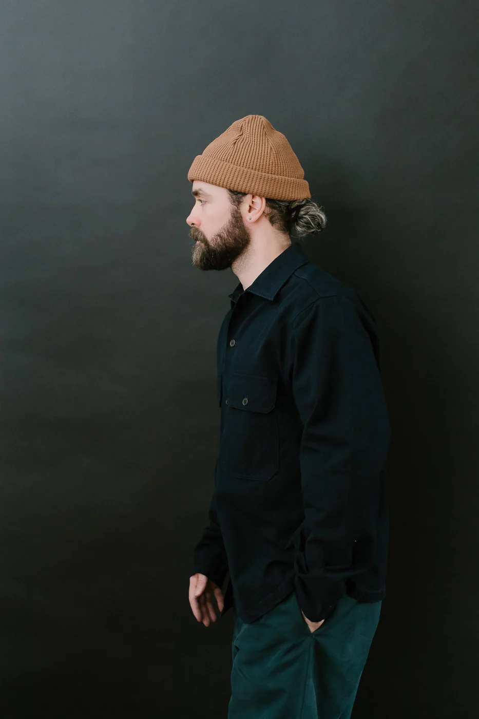SJAS24-ARW - Cotton Ripstop "Kokiran" Military Shirt - Natural Indigo x Indigo - Image 13