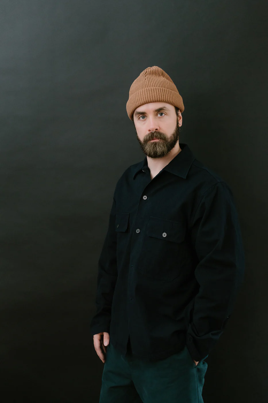 SJAS24-ARW - Cotton Ripstop "Kokiran" Military Shirt - Natural Indigo x Indigo - Image 14