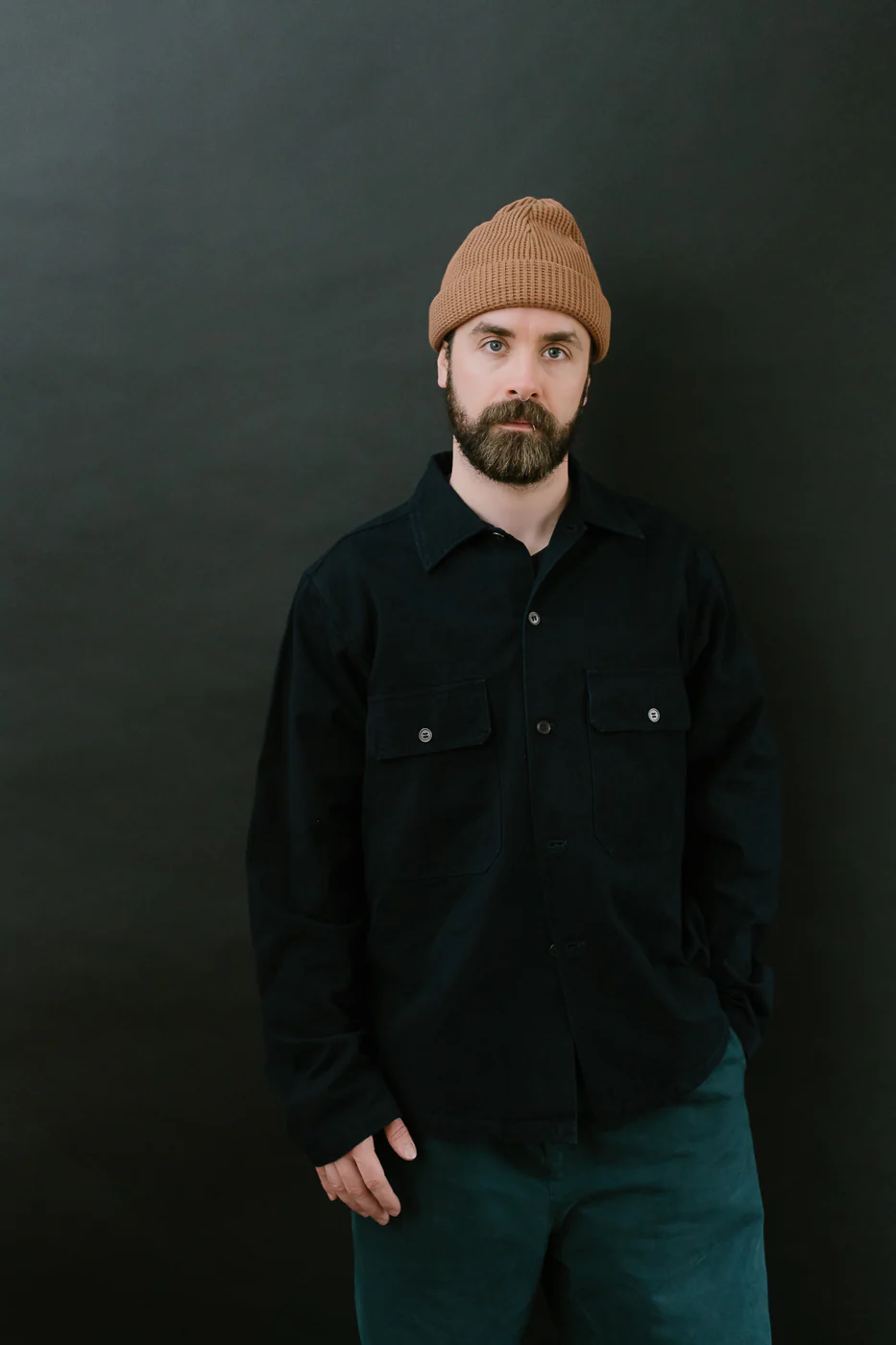 SJAS24-ARW - Cotton Ripstop "Kokiran" Military Shirt - Natural Indigo x Indigo - Image 15
