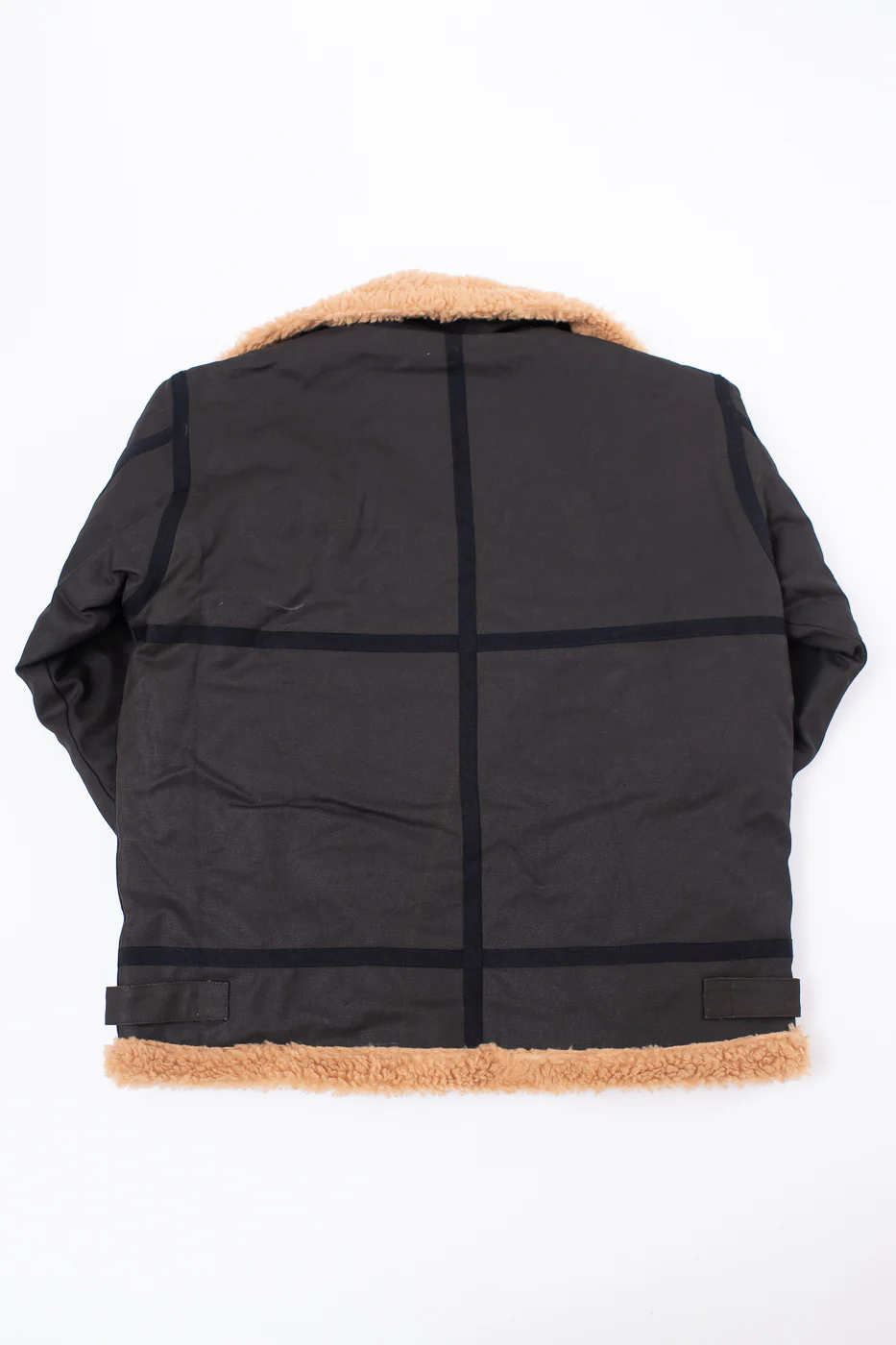 SJBJ24 - Waxed Heavy Duck B-3 Bomber Jacket - Black - Image 5