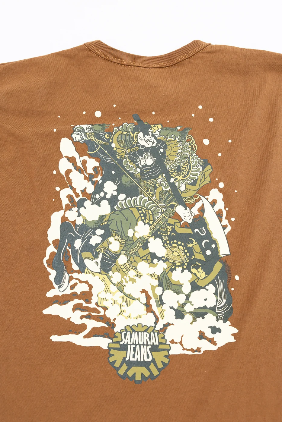 SJST26-102L - "Winter is Coming" 3cm Longer Heavyweight T-Shirt - Brown - Image 3