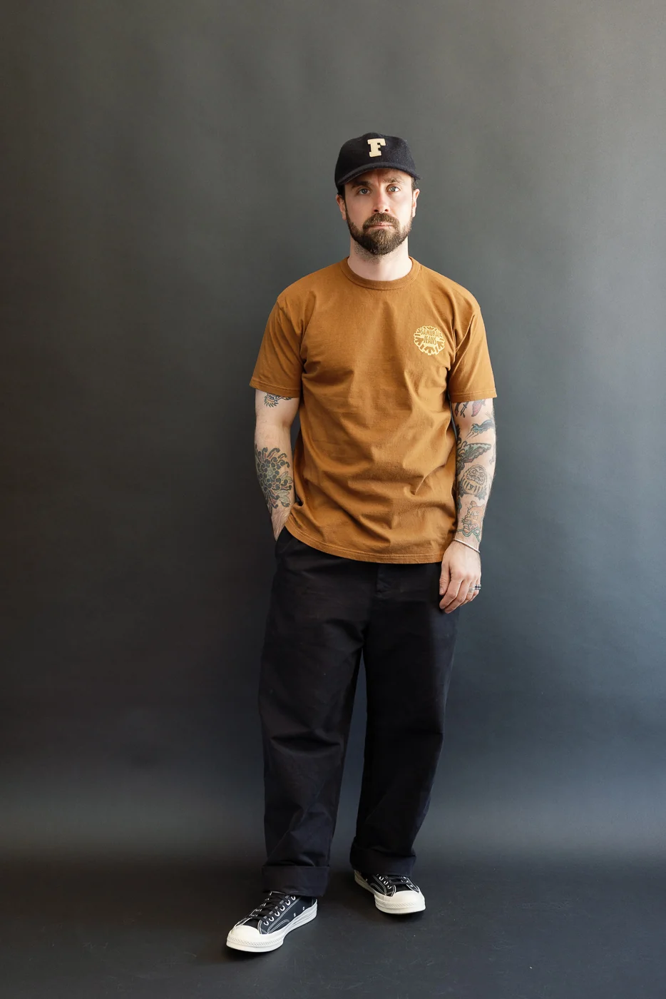 SJST26-102L - "Winter is Coming" 3cm Longer Heavyweight T-Shirt - Brown - Image 6