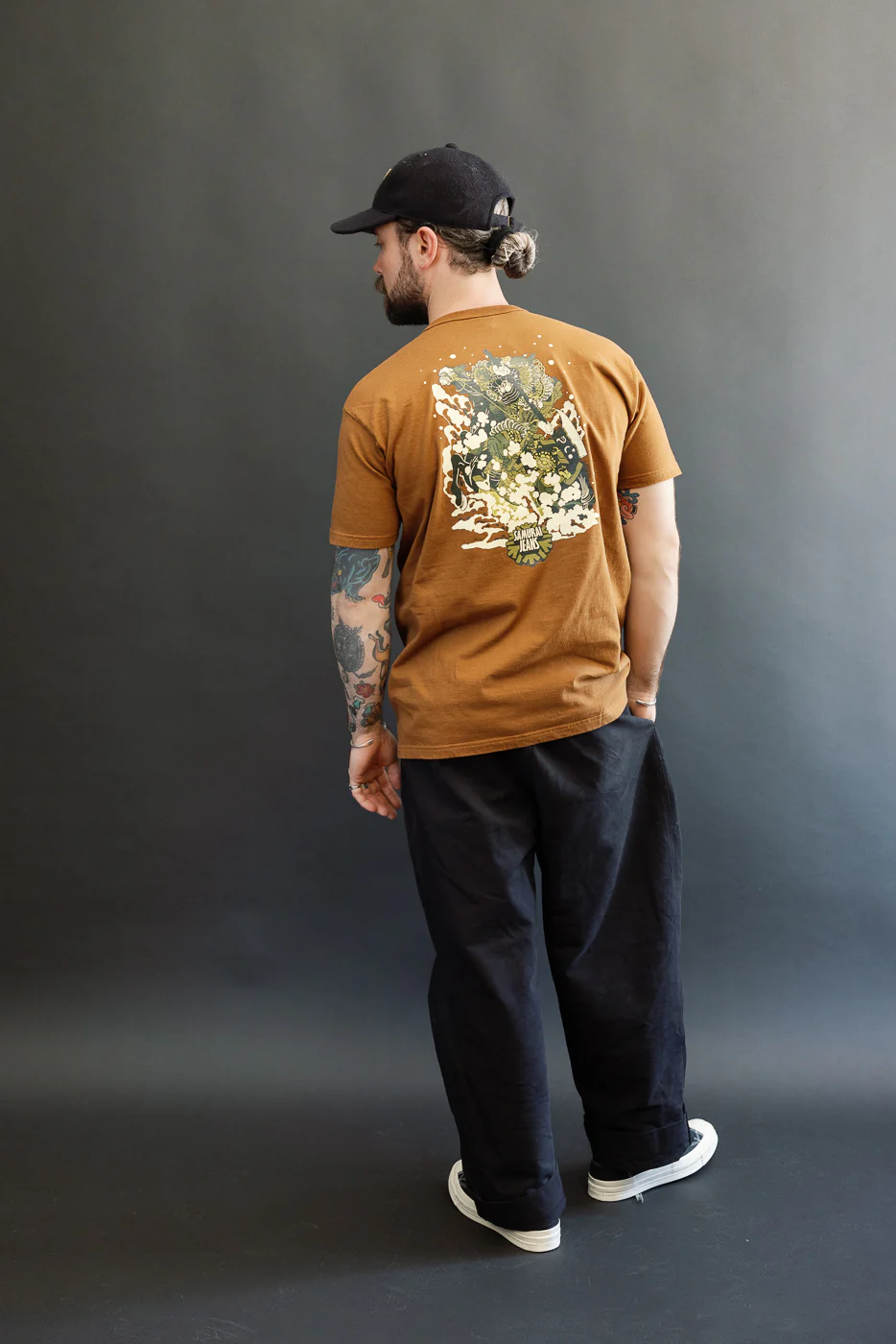 SJST26-102L - "Winter is Coming" 3cm Longer Heavyweight T-Shirt - Brown - Image 8