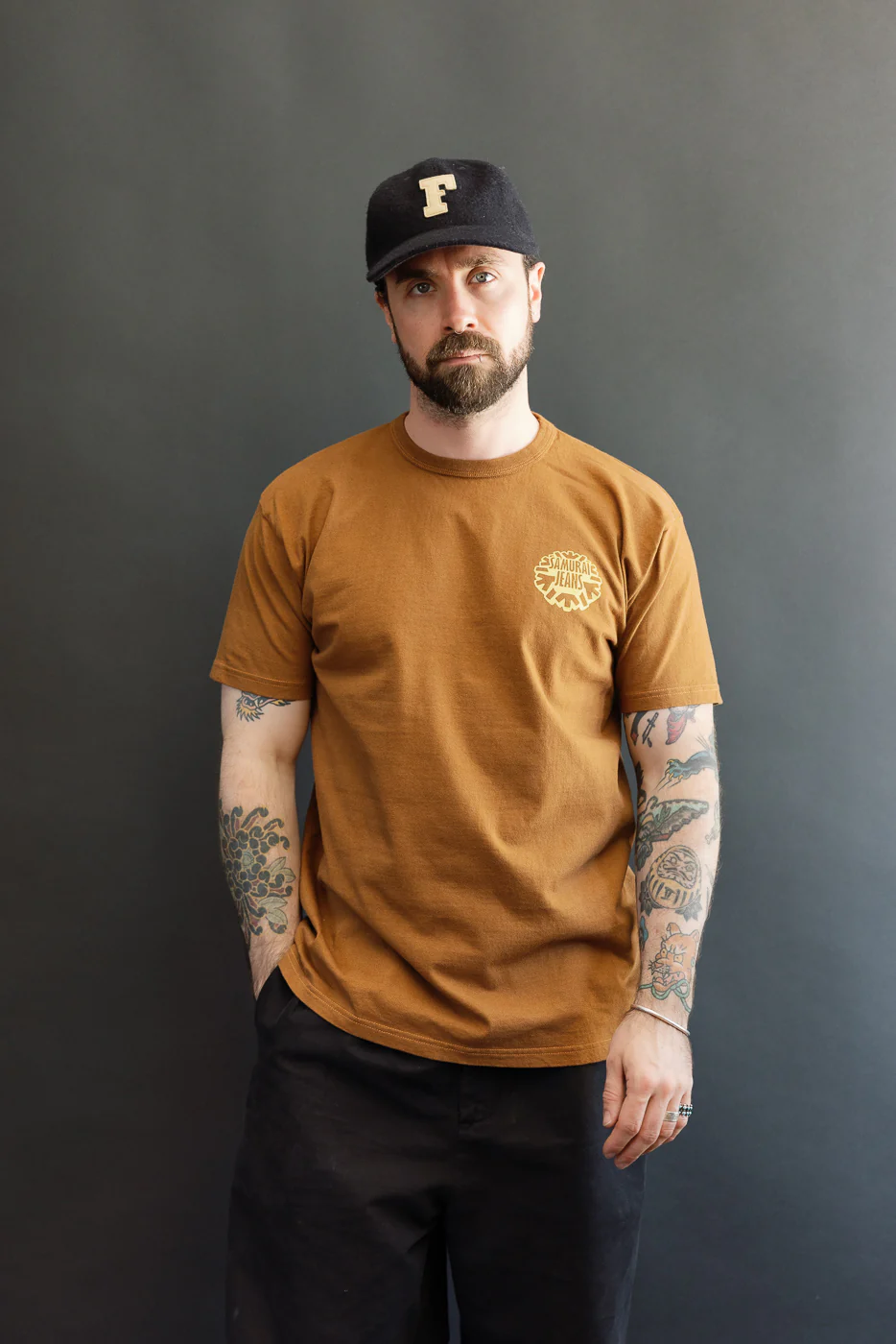 SJST26-102L - "Winter is Coming" 3cm Longer Heavyweight T-Shirt - Brown - Image 9