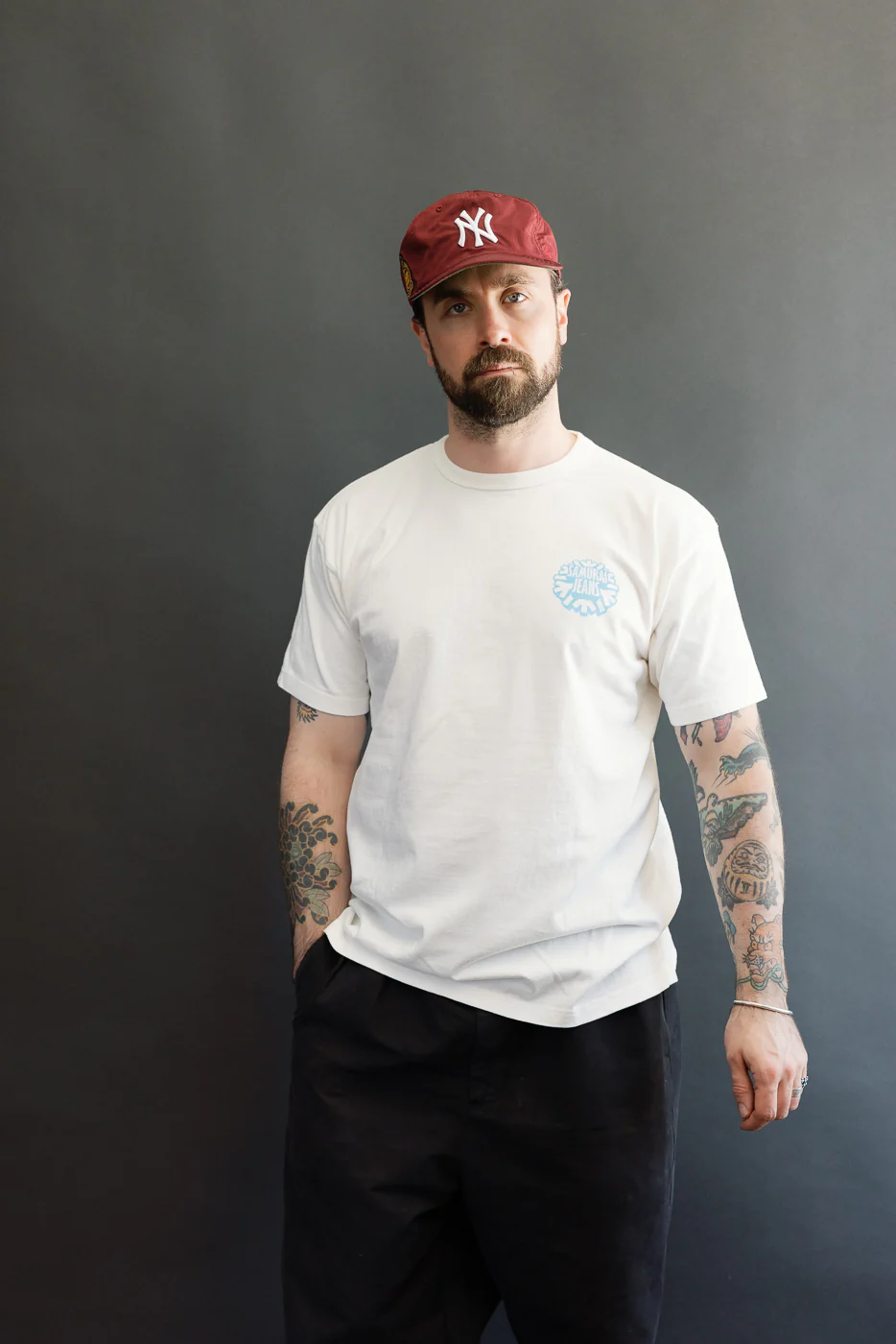 SJST26-102L - "Winter is Coming" 3cm Longer Heavyweight T-Shirt - White - Image 14