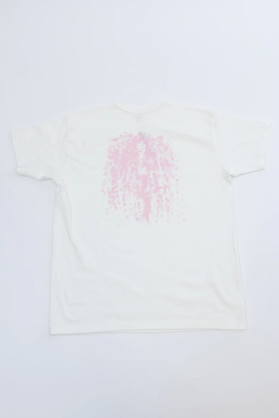 SJST26-104L - "Bursting Forth" 3cm Longer Heavyweight T-Shirt - White - Image 6