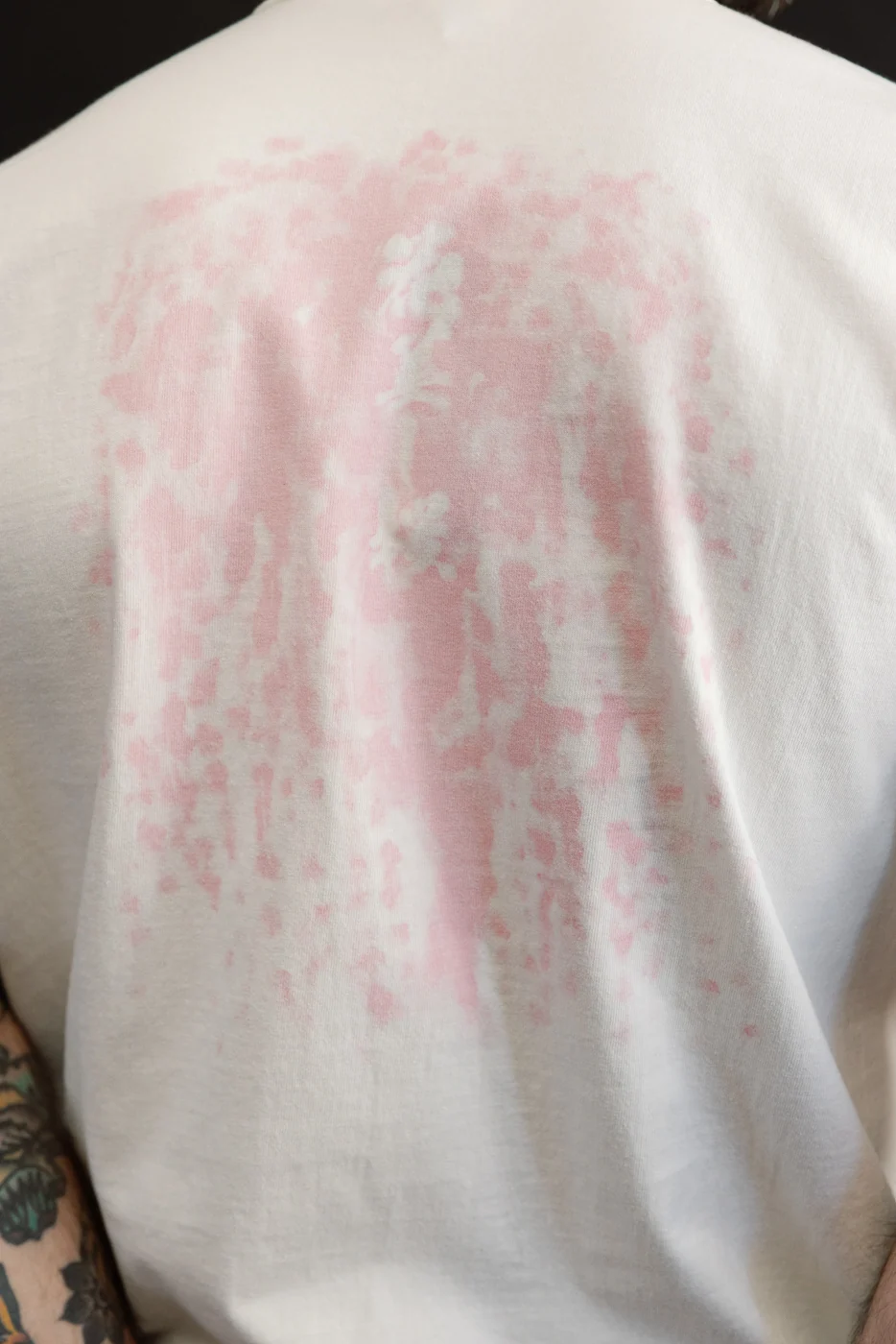 SJST26-104L - "Bursting Forth" 3cm Longer Heavyweight T-Shirt - White - Image 7