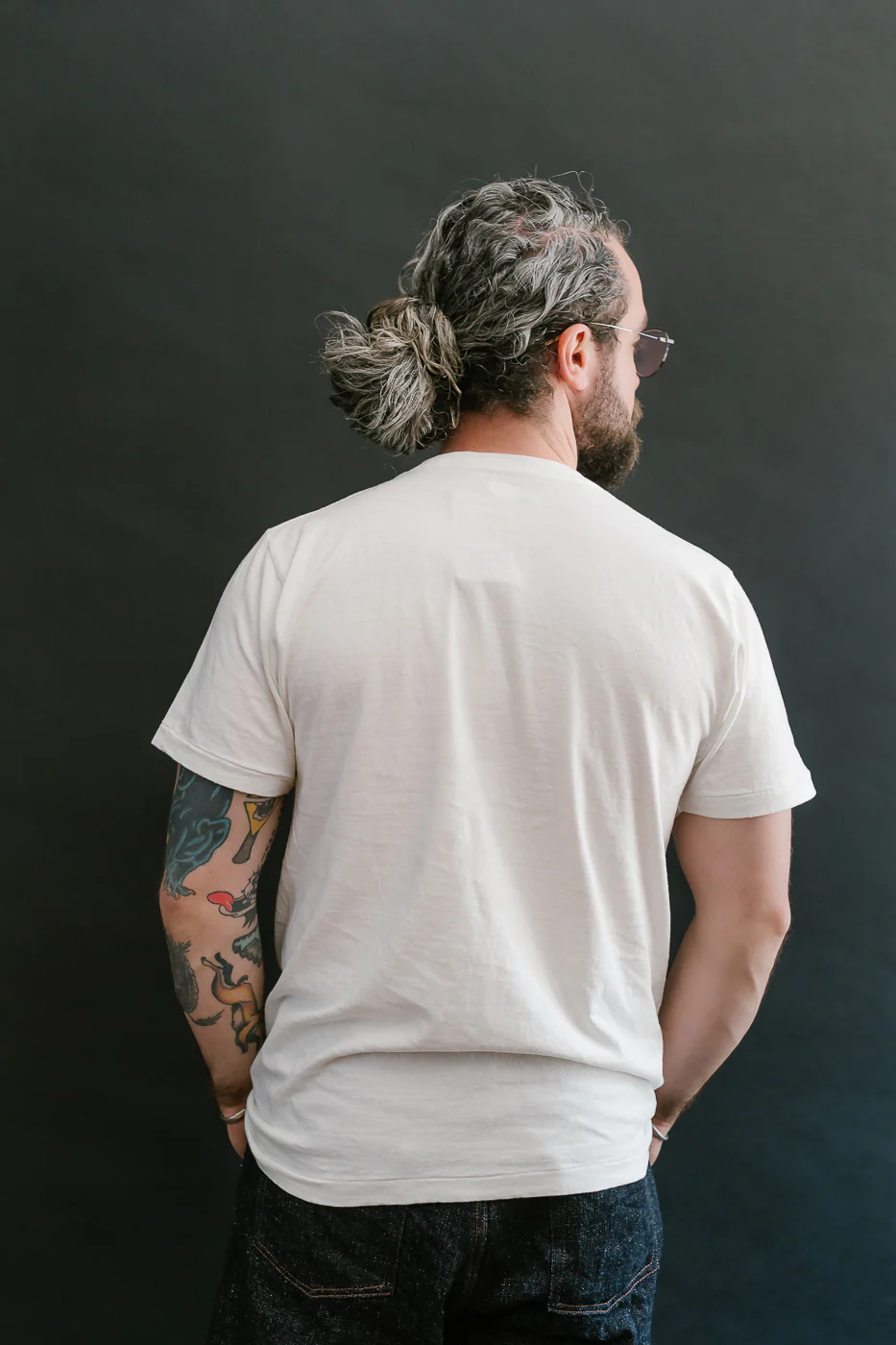 "Slub Jersey" Flocky Ghosts Print Tee - Off White - Image 11