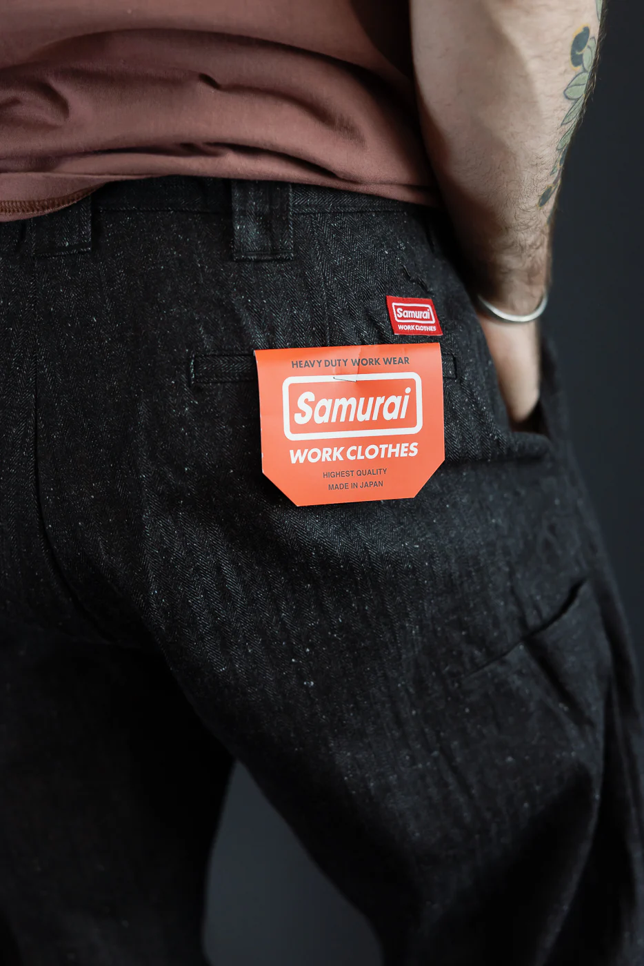 SWC300WP-HB - 13oz "Gray Nep" HBT Work Pants - Wide - Image 18