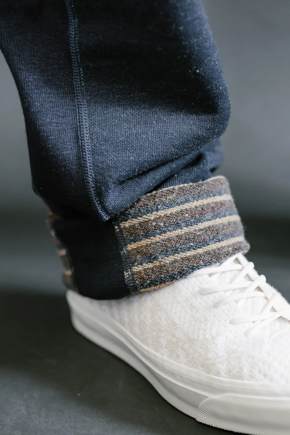 Sweat Pants - Real Indigo Blanket Striped French Terry - Image 17
